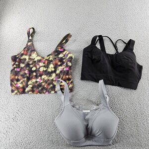 Lululemon Sports Bra Lot 32C Gray Black Brown Athletic Gym Yoga Training